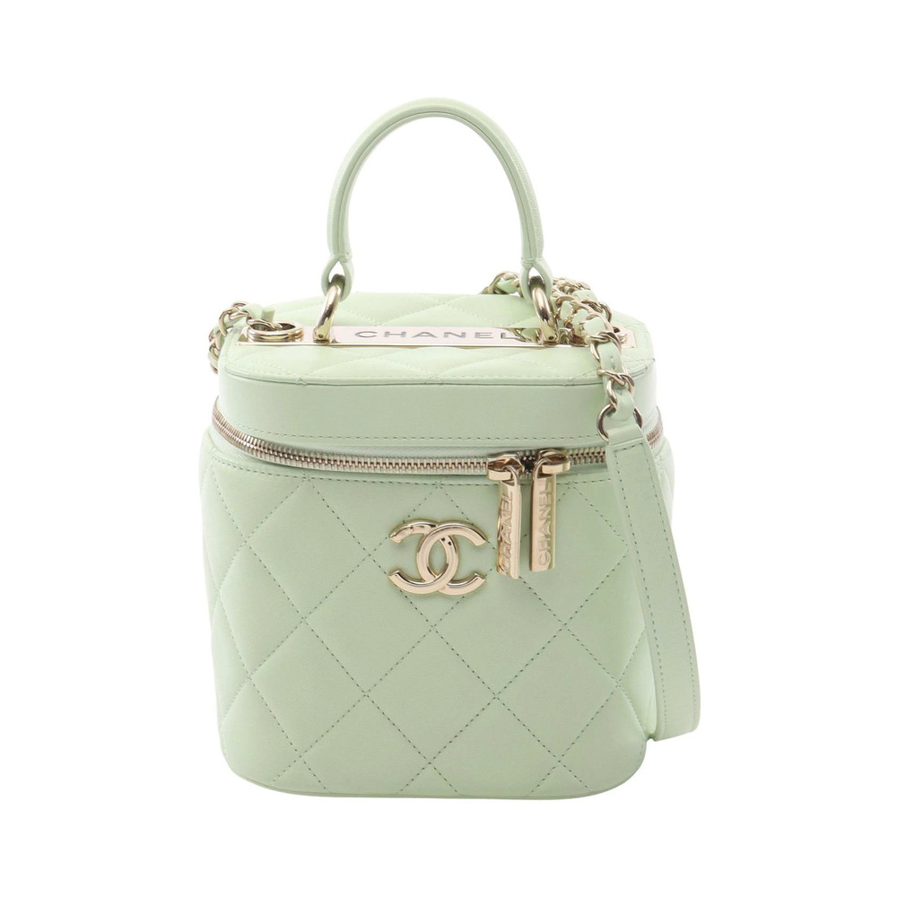Chanel Trendy CC Shoulder Bag Leather Green